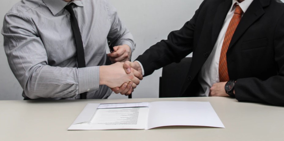 Businessmen handshaking